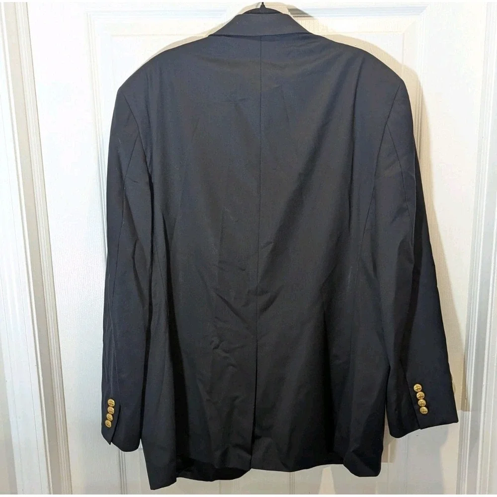 Preppy 1818 Wool Navy Blazer Gold Buttons Brooks Brothers 44R Made in Mexico